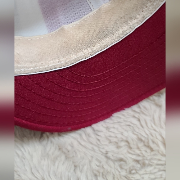 Vintage Lucky Stripes Snapback Trucker Hat St. Louis Cardinals Red and White Cap - Picture 2 of 7